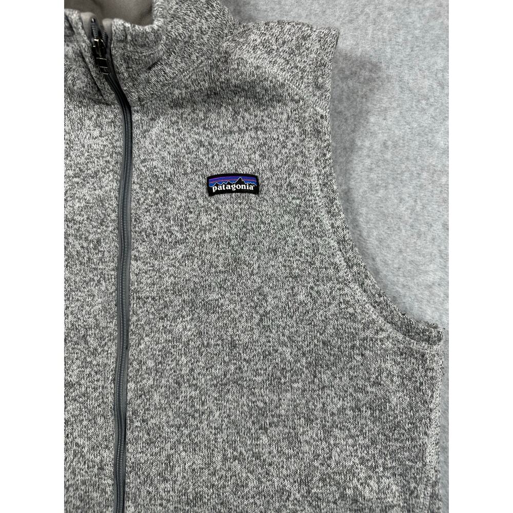 Patagonia Better Sweater Vest Women's XL Heather Gray Mock Neck Casual Full Zip - Picture 4 of 8